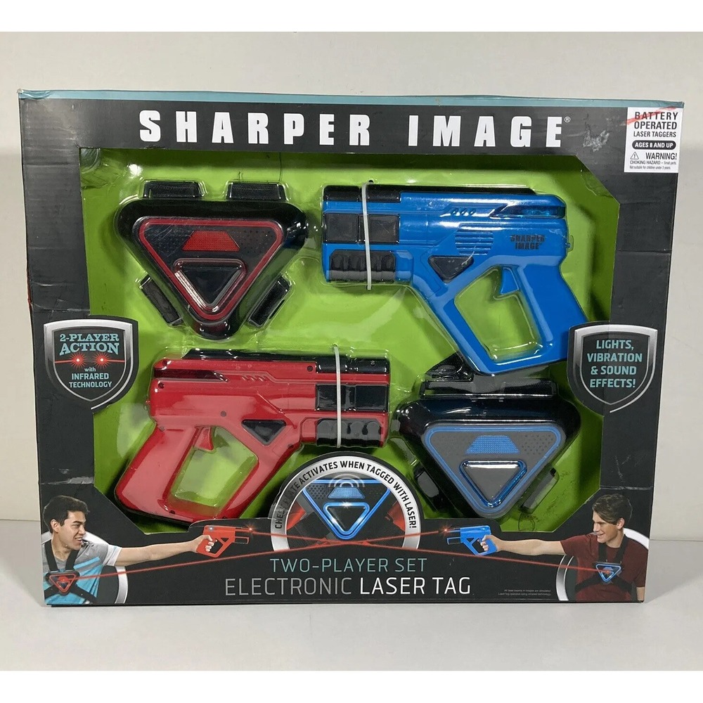 Sharper Image 2-Player Electronic Laser Tag Infrared Technology Lights Sound NIB